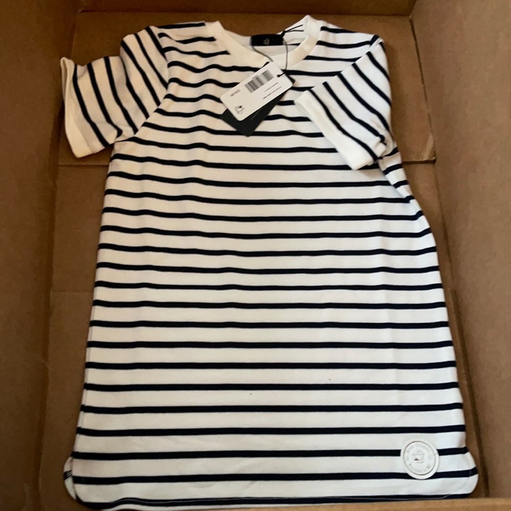 Birdz Children & Co. Striped T-Shirt Dress. (500) Nautical